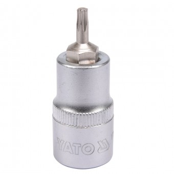 Bit torx Yato YT-04310, T20, cu adaptor 1/2, 55mm, Cr-V