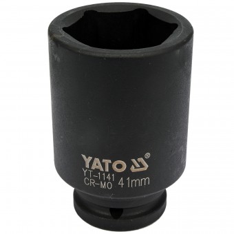 Cheie tubulara hexagonala adanca de impact Yato YT-1141, dimensiune 41 mm, 3/4, Cr-Mo