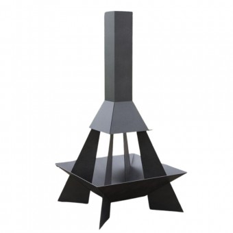 Incalzitor de terasa/gradina, Pyramid Rocket KRO-1073, Otel, Negru, 1580x800 mm, grosime 3 mm