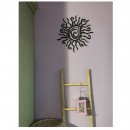 Decoratiune perete Krodesign Spiral Sun, diametru 53 cm, negru