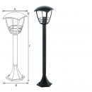 Lampa de gradina Nar-5, corp aluminiu, 840x170x170 mm, negru, IP44