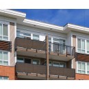 Paravan pentru balcon sau terasa, Strend Pro Polyratan,UV, 800 g/m2, maro, 3x0.9 m