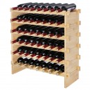 Raft pentru 48 de sticle de vin, Vivatechnix Modular, 765 x 775 x 250 mm, Lemn bambus