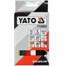Set 12 creioane cerate Yato YT-69930, dimensiune 120 x 12 mm, 6 culori