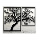 Set 2 decoratiuni perete Krodesign KRO-1043 Tree of Life, metal, negru