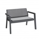 Set canapea, scaune si masuta pentru terasa Keter Robert, culoare gri graphite, inclusiv perne sezut