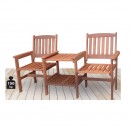 Set masa cu scaune pentru balcon, Strend Pro Kolding, lemn de meranti, maro