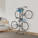 Suport depozitare 4 biciclete, Vivatechnix, de podea, 2050 x 725 x 715 mm, Negru, Inaltime reglabila
