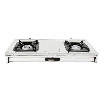 Mini aragaz portabil, Detoolz, 5.6kW, 2 ochiuri, Piezo