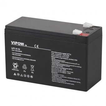 Acumulator stationar agm vrla 12v 7.5ah vipow