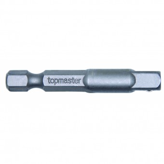 Adaptor bit Topmaster 330367, prindere hexagonala 1/4 la prindere patrat 1/4, lungime 50 mm