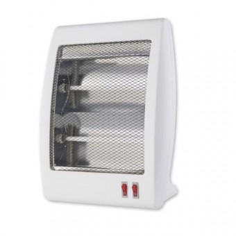 Aeroterma electrica cu halogen, 2 trepte de putere 400/800 W, Portabila, Alba