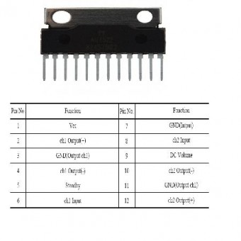 AMPLIFICATOR AUDIO DUAL  2X3 W