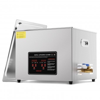 Aparat de curatat cu ultrasunete, Capacitate 15 l, 360W, 40kHz, Cosuri si camera interioare, Inox, 0 la 80°C