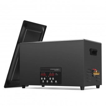 Aparat de curatat cu ultrasunete, Capacitate 30 l, 600W, 40kHz, Cosuri si camera interioare, Inox, 0 la 80°C