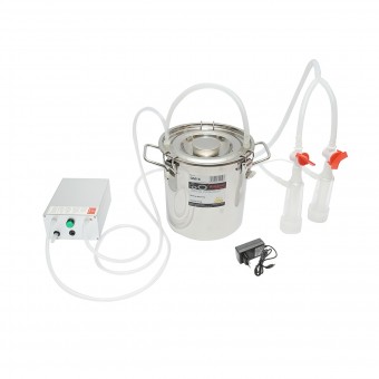 Aparat de muls cu 1 post si bidon de inox 5L pentru capre, oi