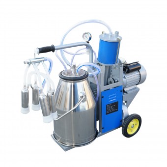 Aparat de muls vaci 1 post 550W, 220V bidon inox 25L, grup de muls cu 4 mansoane, presiune vid 45-50 kPa, pulsatii 60-80 cpm