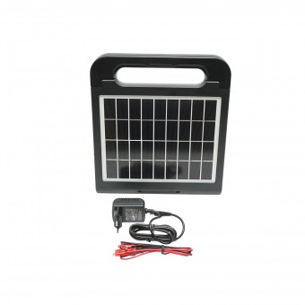 Aparat generator de impulsuri 2 Joule 10km, 220V cu panou solar 5W 9V si baterie 6V 7Ah Breckner Germany