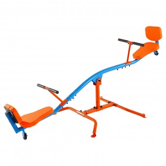 Balansoar pentru copii, 2 locuri, Otel, Rotatie 360 grade, Capacitate max 136 kg, 2640 x 930 x 710 mm