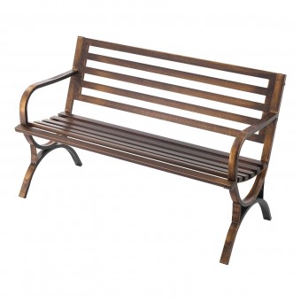 Banca cu cadru metalic otel, Bronz antic, Lungime 127 cm, max 227 kg, 2-3 persoane