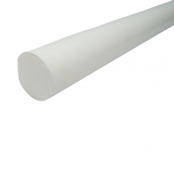 Bara teflon PTFE, politetrafluoretilena alba 1000x50mm 4.51 Kg