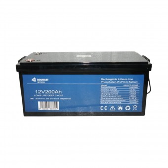 Baterie Li-ion LiFePO4 12.8V, 200Ah cu BMS, Bluetooth, protectie temperatura, IP54 Bourget