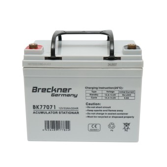 Baterie sistem solar cu gel 12V 33Ah 20HR 196x130x155mm FCG12-33 Breckner Germany