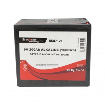 Baterie uscata alcalina 9V, 200Ah pentru gard electric Breckner Germany