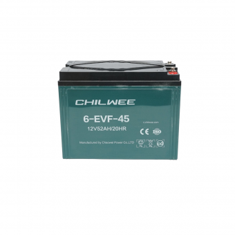 Baterie VRLA cu gel pentru bicicleta electrica cu grafen 6-EVF-45, 12V, 52Ah-20HR CHILWEE