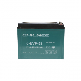 Baterie VRLA cu gel pentru bicicleta electrica cu grafen 6-EVF-58, 12V, 65AH-20HR CHILWEE