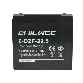 Baterie VRLA cu gel pentru biciclete si tricicluri electrice cu grafen 6-DZF-22.5, 12V, 28Ah-20HR CHILWEE