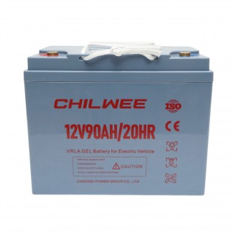 Baterie VRLA GEL 12V 90Ah 20HR pentru tricicluri, scutere, vehicule electrice 269x180x266mm CHILWEE