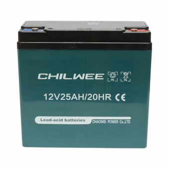 Baterie VRLA plumb-acid 12V 25Ah, 20HR cu grafen 6-DZF-20 pentru vehicule electrice 180x75x170mm Chilwee