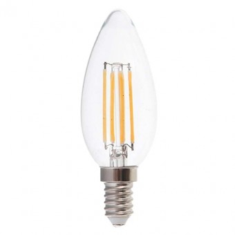 BEC LED E14 6W CU FILAMENT 3000K ALB CALD