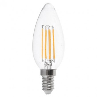 BEC LED E14 6W CU FILAMENT 4000K ALB NEUTRU