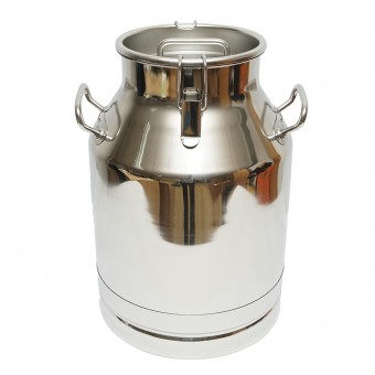 Bidon de inox pentru lapte cu capac 30L aparat de muls vaci Breckner Germany