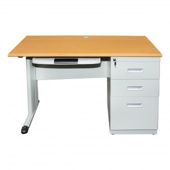 Birou metalic cu 3 sertare si blat din pal 1200 x 600 x 750H mm Breckner Germany