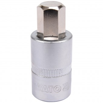 Bit hexagonal 14mm cu adaptor 1/2, 55mm, Cr-V, Yato YT-04387