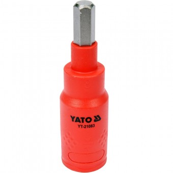 Bit hexagonal izolat 8x75 mm cu adaptor 3/8”, Yato YT-21083