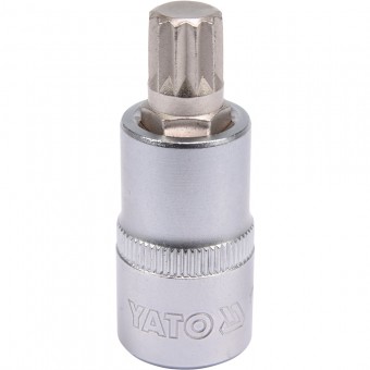 Bit spline M12 cu adaptor 1/2, 55 mm, Cr-V, Yato YT-04344