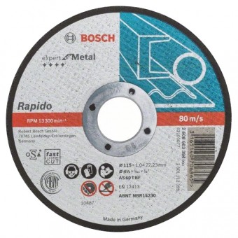 Bosch Disc de t?iere drept Expert for Metal - Rapido, 115x1mm - 3165140706865