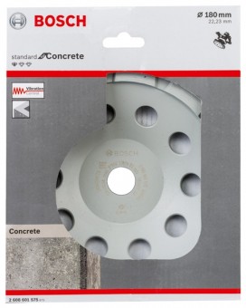 Bosch Disc diamantat abraziv oala Standard for Concrete 180x22.23x5mm - 3165140871457