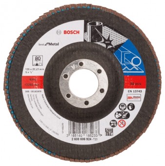 Bosch Disc evantai Best for Metal 125mm, G80 - 3165140185233