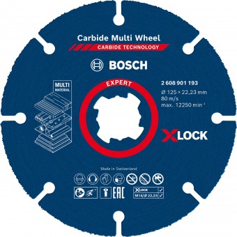Bosch Disc taiere Expert Carbide Multi Wheel cu X-Lock, 125x22.23 mm - 4059952567518
