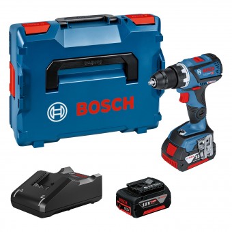 Bosch GSR 18V-60 C Masina de gaurit si insurubat brushless cu 2 acumulatori Li-Ion, 5Ah, 60Nm + L-Boxx - 4059952525525