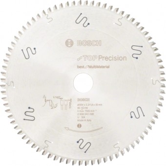 Bosch Panza ferastrau circularTop Precision Best for Multi Material, 254x30x2.3mm, 80T - 3165140574389