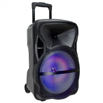 BOXA PORTABILA ILUMINATA LED 15/38CM 50W RMS CU USB/SD/BT/FM