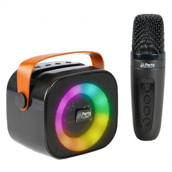 BOXA PORTABILA KARAOKE CU 1 MICROFON FUNTIE BT/USB/TWS