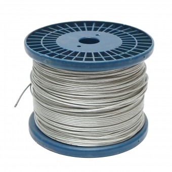 Cablu otel galvanizat 2mm, fire 1x19, sarcina maxima 80Kg, greutate 4.8Kg, 250m/rola