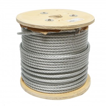 Cablu otel galvanizat fi 10mm, fire 6x37, sarcina maxima 5220Kg, greutate 34.6Kg, 100m/rola